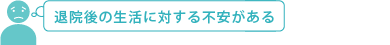 退院後の生活に対する不安がある